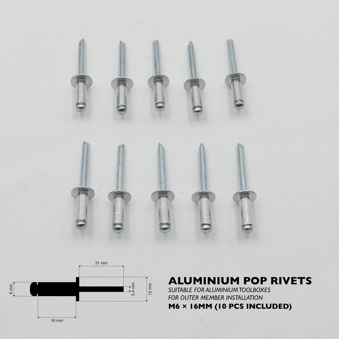 1 Pair | 800mm | 125kg Locking Drawer Slides | Full Extension Runners | Medium Duty