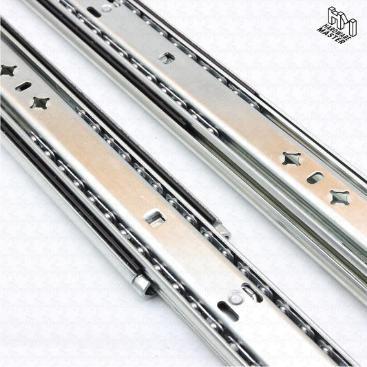 125kg Locking Drawer Slides | 1 Pair | Medium Duty | Full Extension Runners