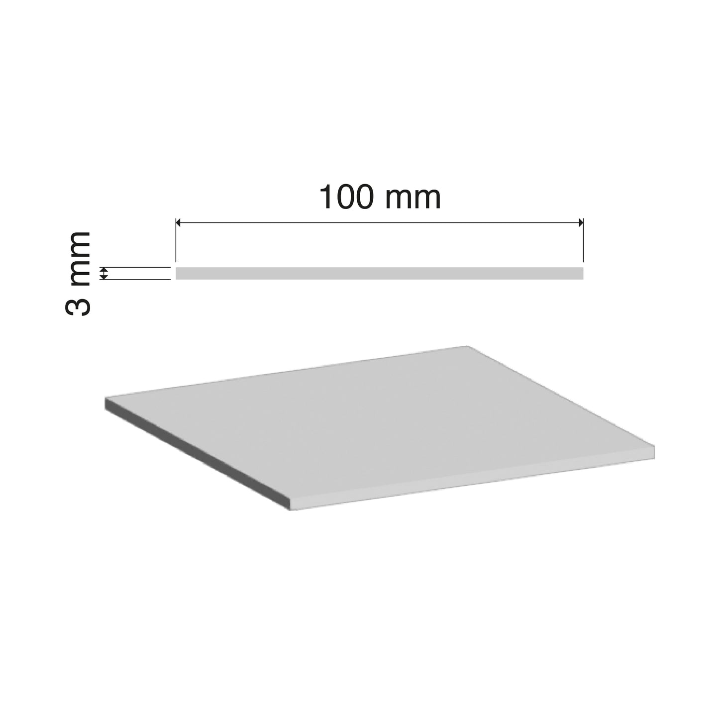 Aluminium Flat Bar | 100x3mm | 6060 T5 Alloy | Custom Length