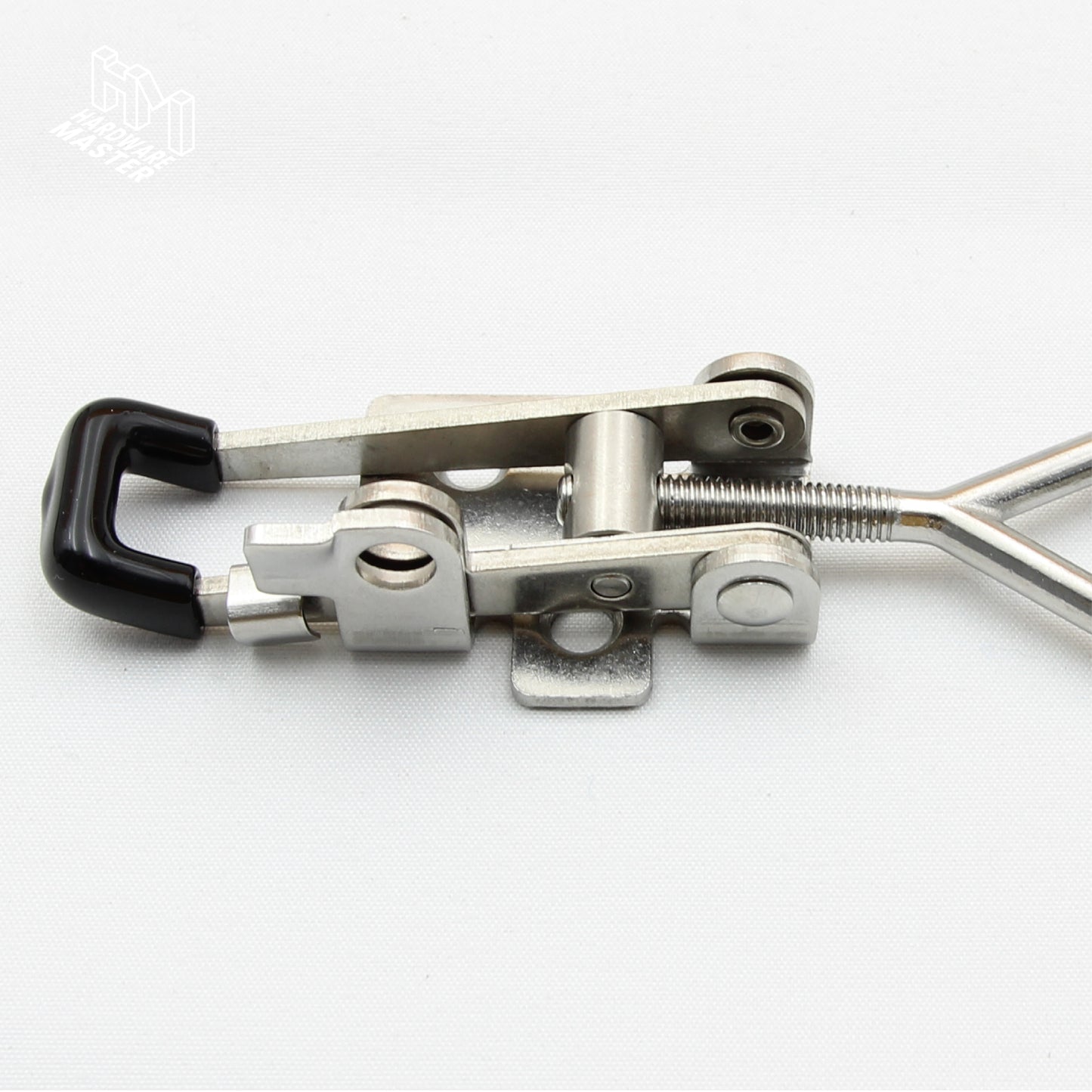 Small Over Centre Toggle Latch With Safety Catch | S304 Stainless Steel | Black | Lockable Fastener