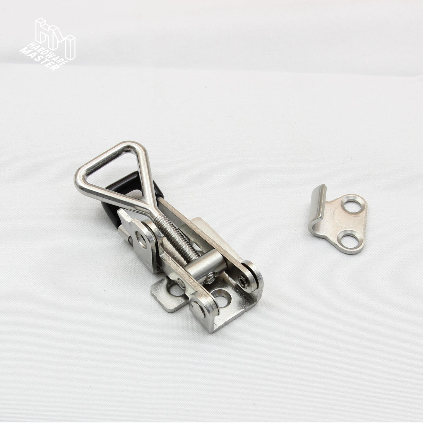 Small Over Centre Toggle Latch With Safety Catch | S304 Stainless Steel | Black | Lockable Fastener