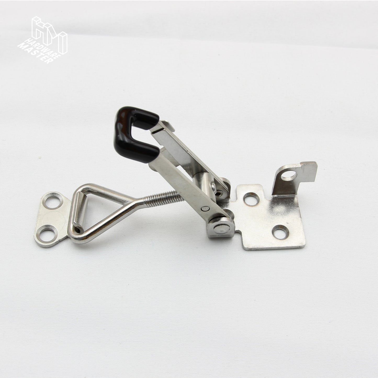 Small Over Centre Toggle Latch With Safety Catch | S304 Stainless Steel | Black | Lockable Fastener