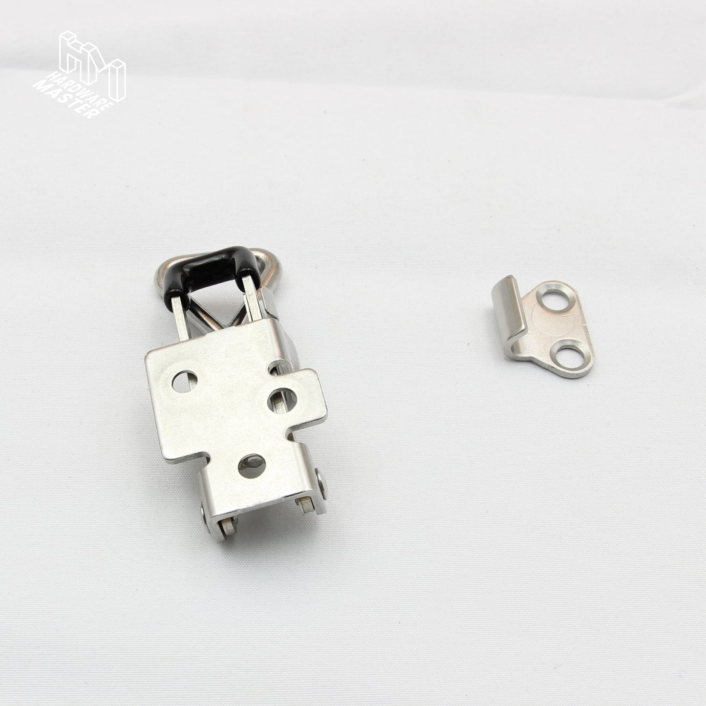 Small Over Centre Toggle Latch With Safety Catch | S304 Stainless Steel | Black | Lockable Fastener
