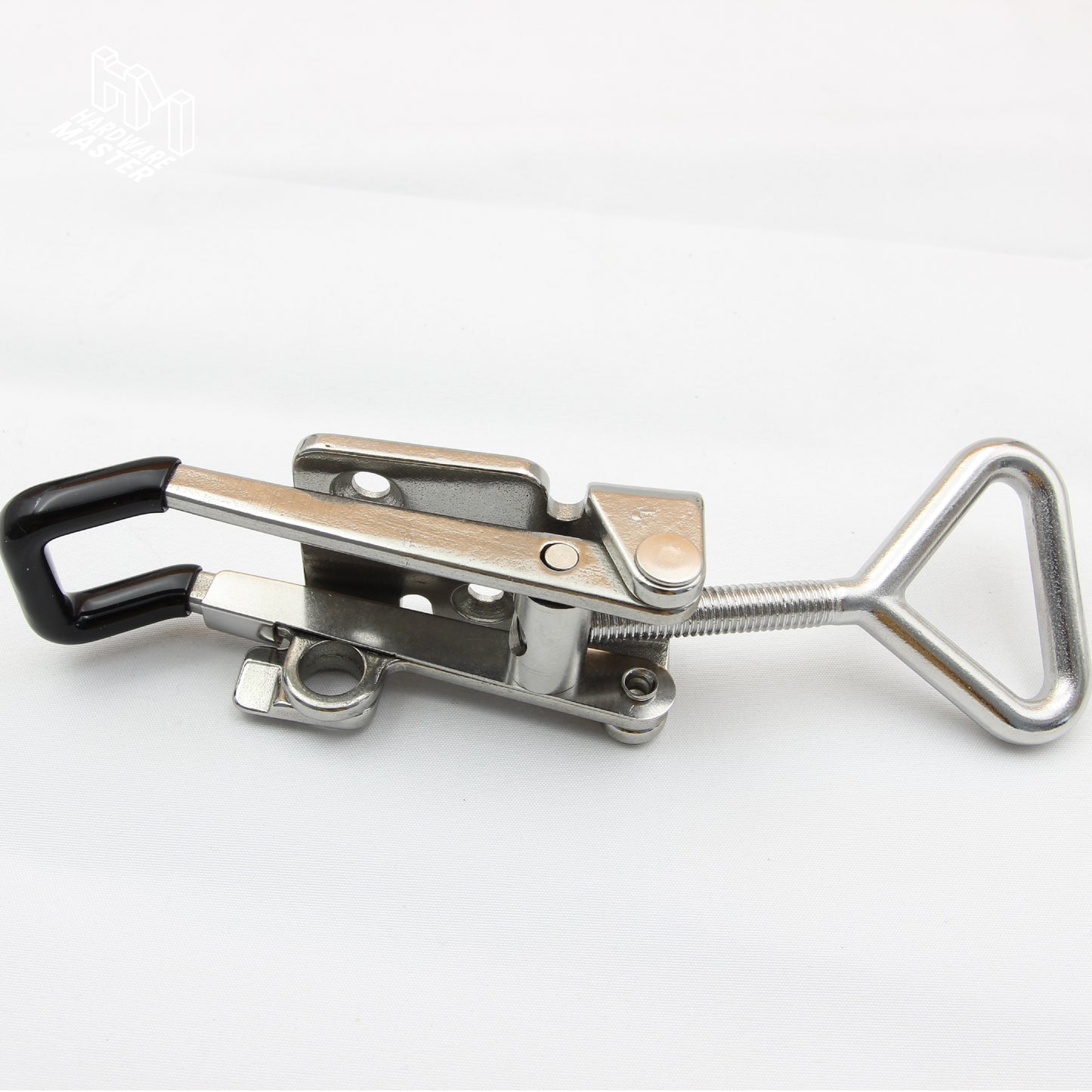 Large Over Centre Toggle Latch With Safety Catch | S304 Stainless Steel | Black | Lockable Fastener