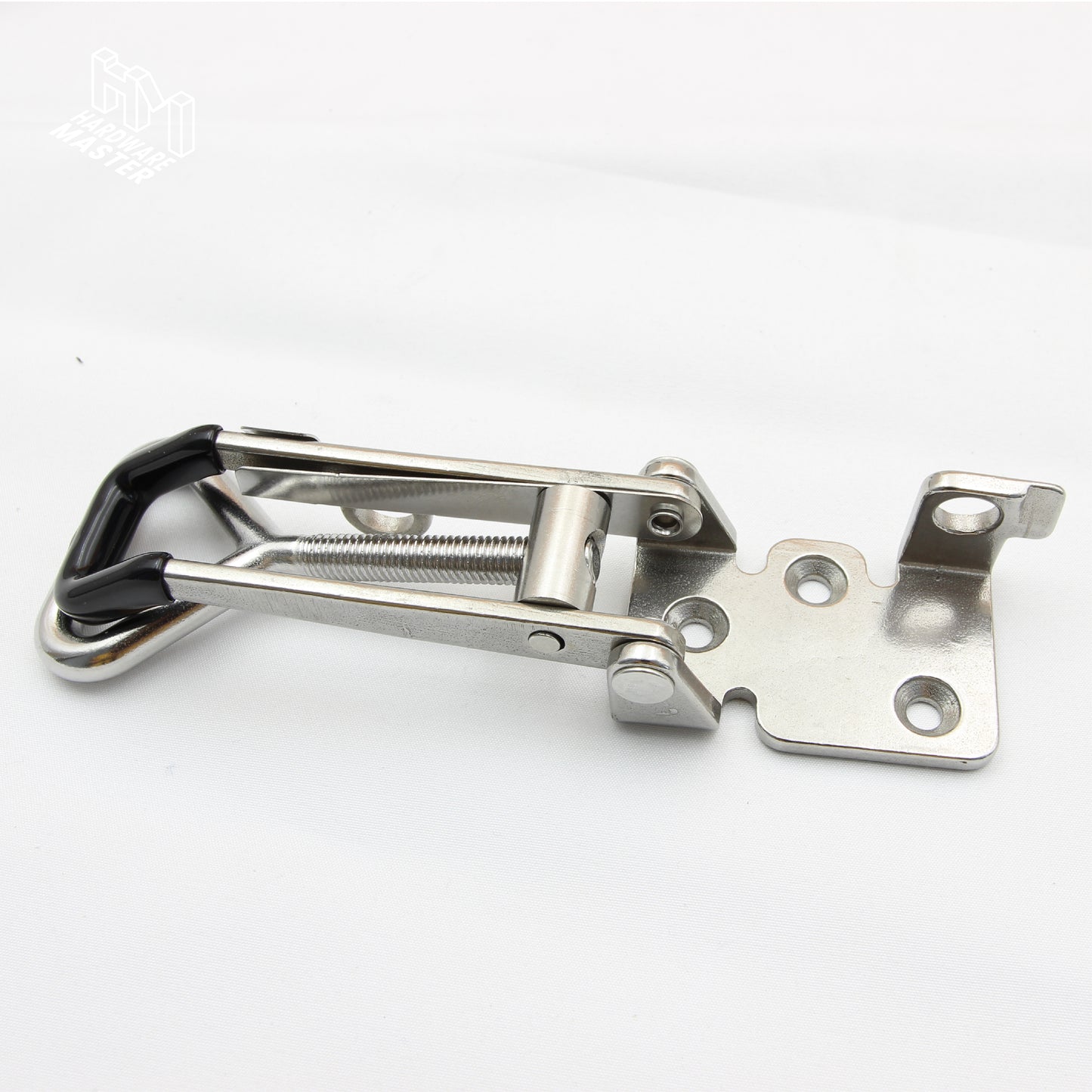 Large Over Centre Toggle Latch With Safety Catch | S304 Stainless Steel | Black | Lockable Fastener