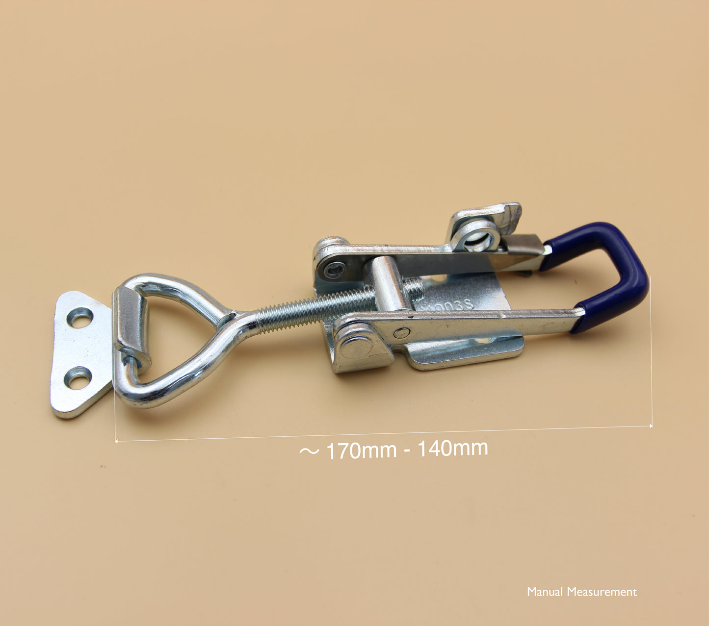 160mm Over Centre Toggle Latch | Zinc Plated | Safety Catch | Blue