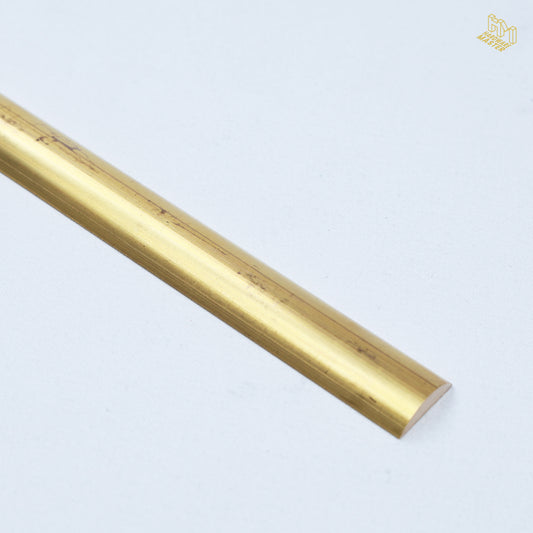 Brass Solid Half Round Rod | 15.88x4.76mm | C380 Alloy | Custom Length