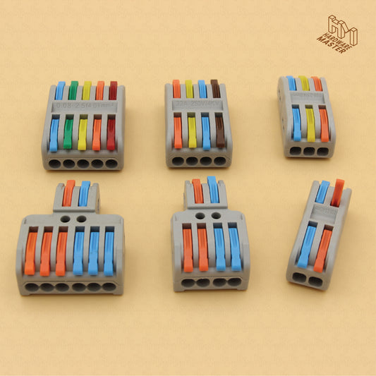 Lever-Nut Wire Connector | Colour-Coded Quick Wiring Terminal | Tool-Free Electrical Joiner