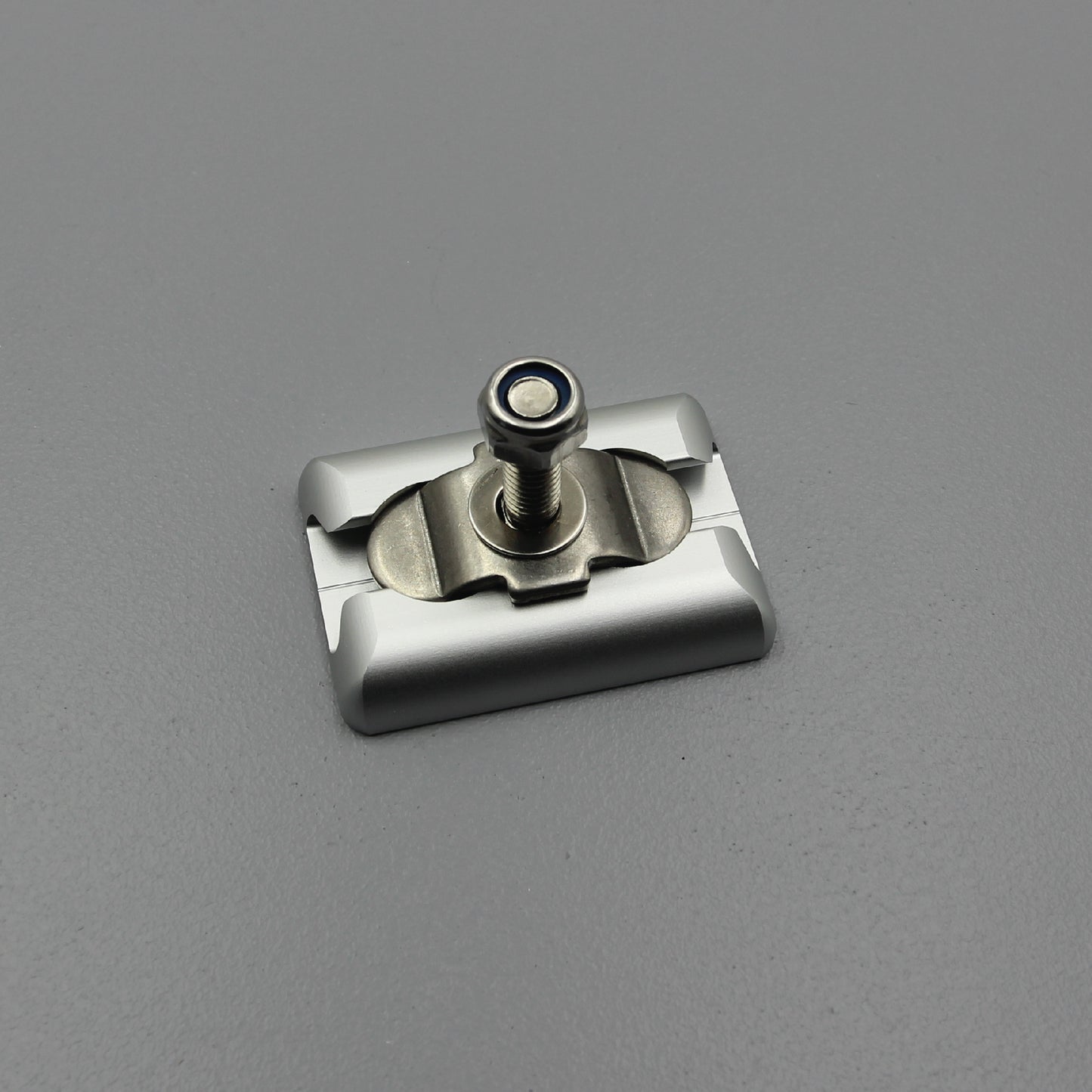 Aluminium Black Cargo L Track Flush Mount Rectangle Base