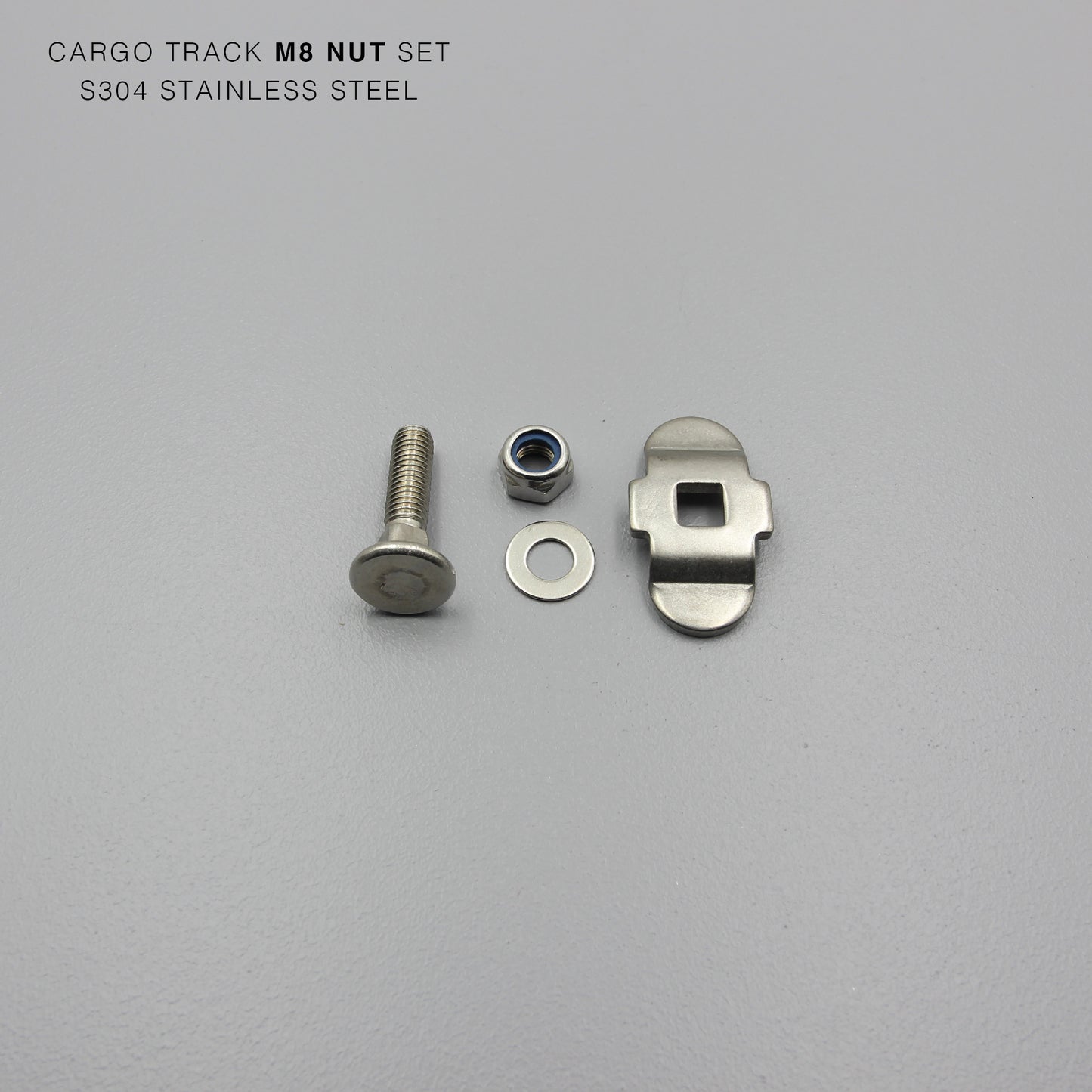 S304 Silver Cargo L Track 35mm Nut Set