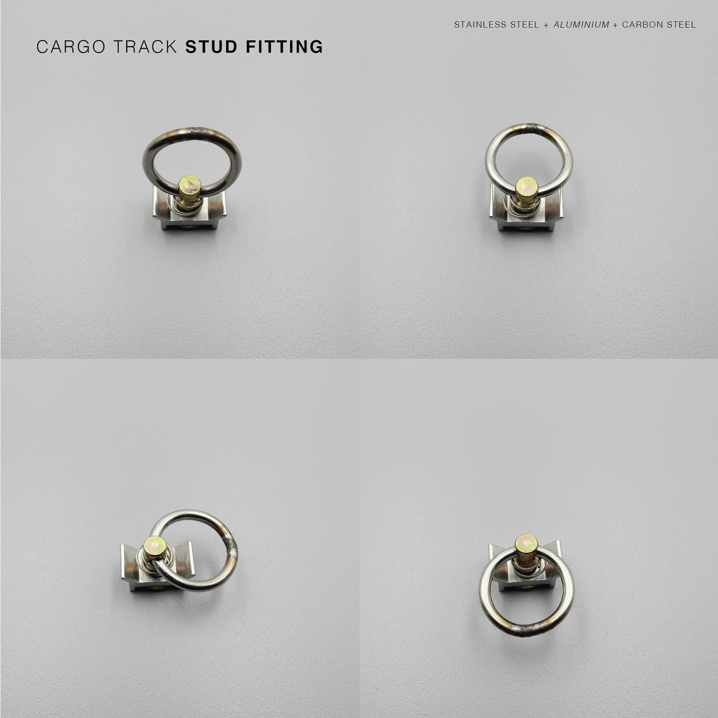 Silver Cargo L Track Anchor Ring Clip