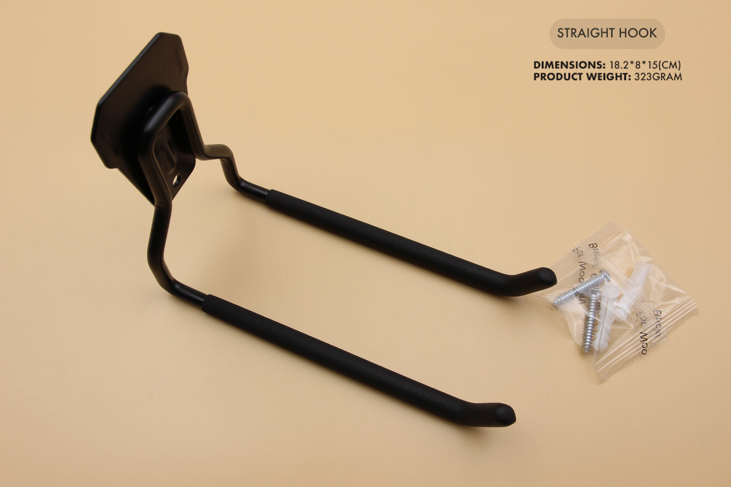 Storage Hooks Wall Mount | 8-Inch Straight | Heavy Duty