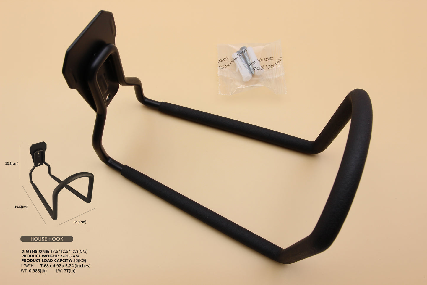 Storage Hooks Wall Mount | Heavy Duty | Garage & Workshop Organiser