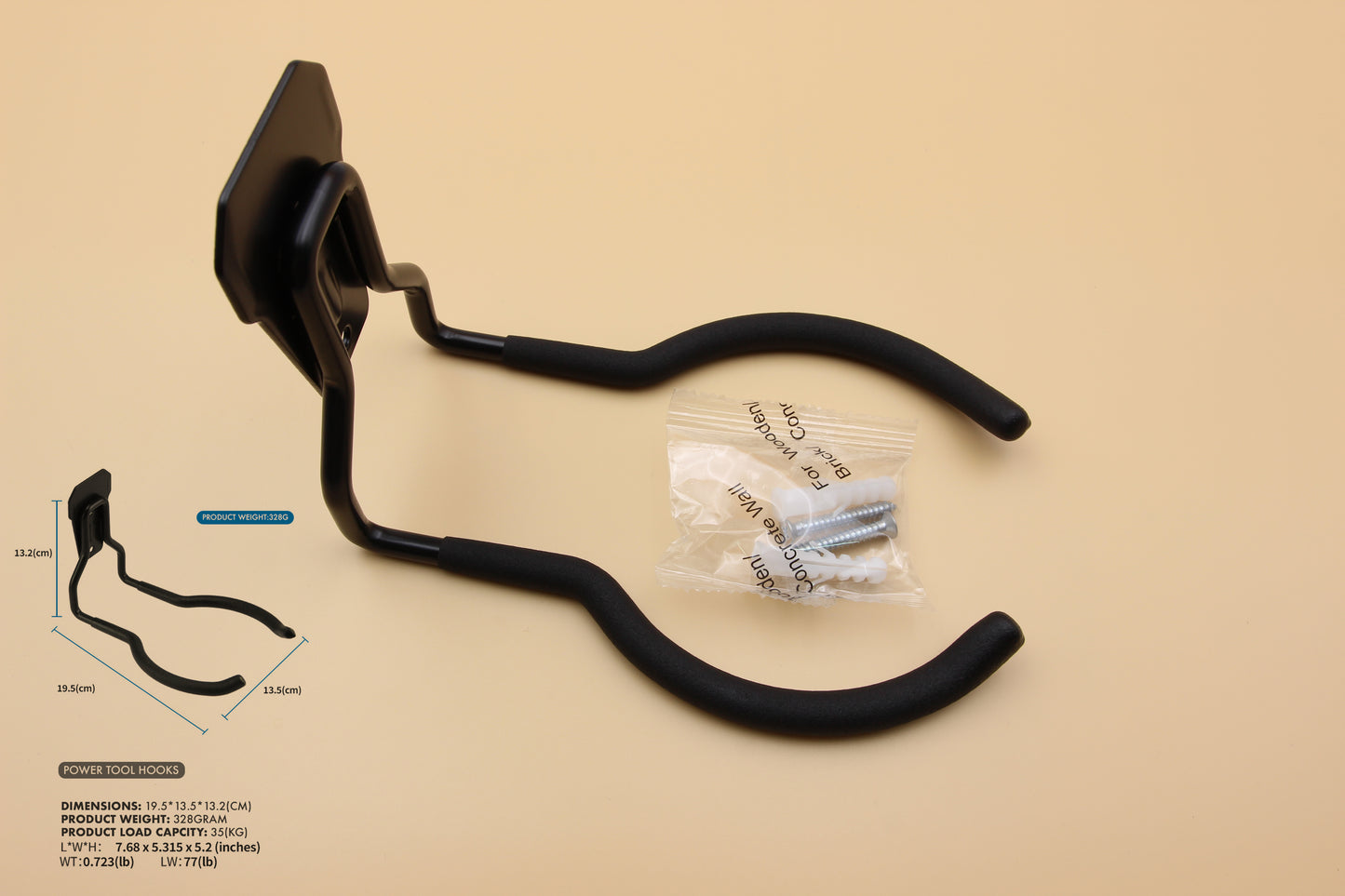 Storage Hooks & Drill Bit Organiser Heavy Duty | Wall Mount