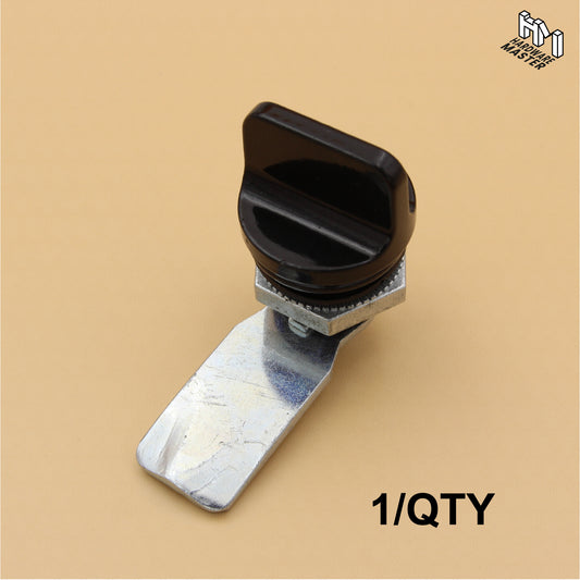 Cam Lock | Keyless for Toolboxes Mailbox | Black Zinc Plated Alloy
