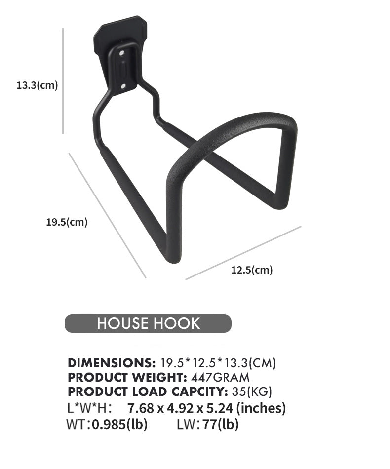 Storage Hooks Wall Mount | Heavy Duty | Garage & Workshop Organiser