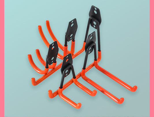 Storage Hooks | Orange | Heavy Duty | Wall Mount Organiser