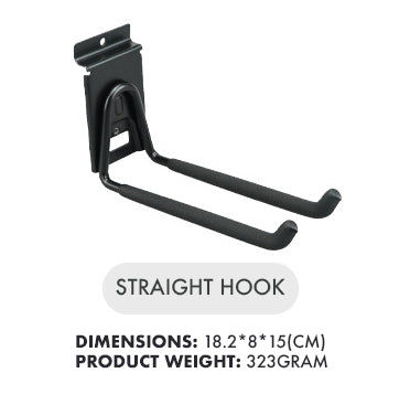 Storage Hooks Wall Mount | 8-Inch Straight | Heavy Duty