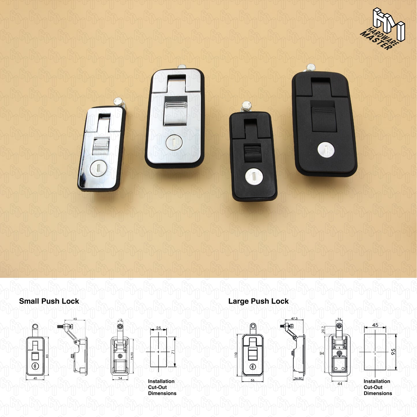Pop-Up Push Lock | Heavy Duty Compression Lock