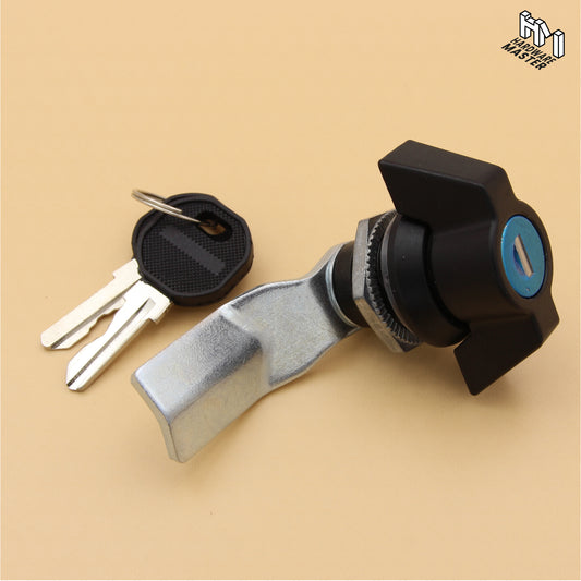 Cam Lock Lockable With Keys | Mailboxes Storage Unit Toolbox | Black Zinc Plated Alloy