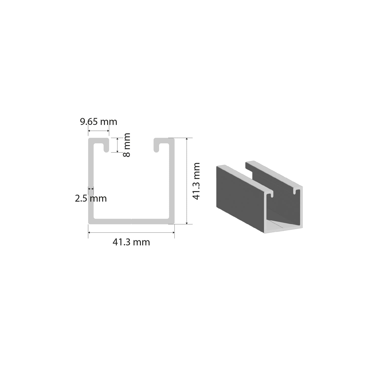 Unistrut Track | Aluminium 6060T5 | Canopy Channel | Structural Grade