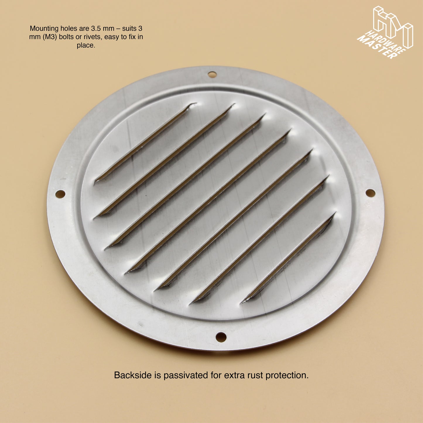 125mm Stainless Steel Round Vent – Marine Grade S316 | Boat, Caravan, 4x4, Ute