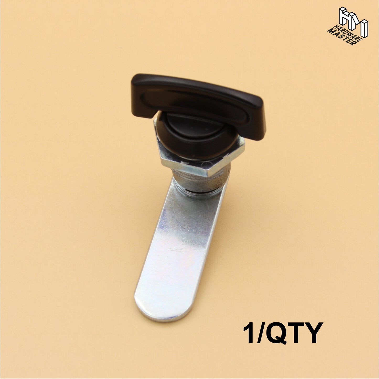 Cam Lock | Keyless for Mailboxes Drawers | Black Zinc Plated Alloy