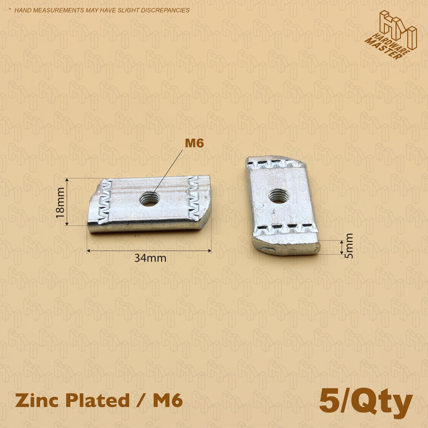 Unistrut Channel Nut | Zinc Plated Unistrut Plain Nut (M6/M8/M10/M12)