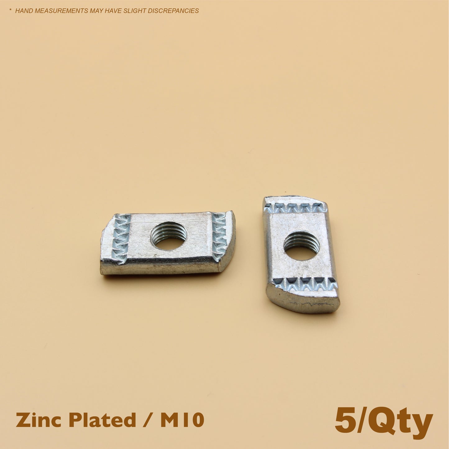 Unistrut Channel Nuts M6–M12 | Pack of 5 | Zinc Plated | Plain Style
