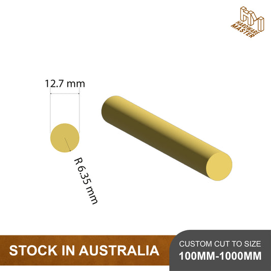 Brass Solid Rod – C385 Alloy | 12.7mm Diameter | Custom Lengths Available
