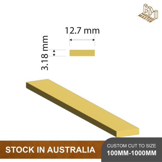 Brass Flat Bar | 12.7mm x 3.18mm | C380 | Custom Lengths Available