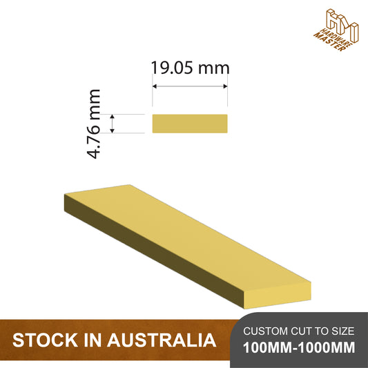 Brass Flat Bar | 19.05mm x 4.76mm | C380 | Custom Lengths Available