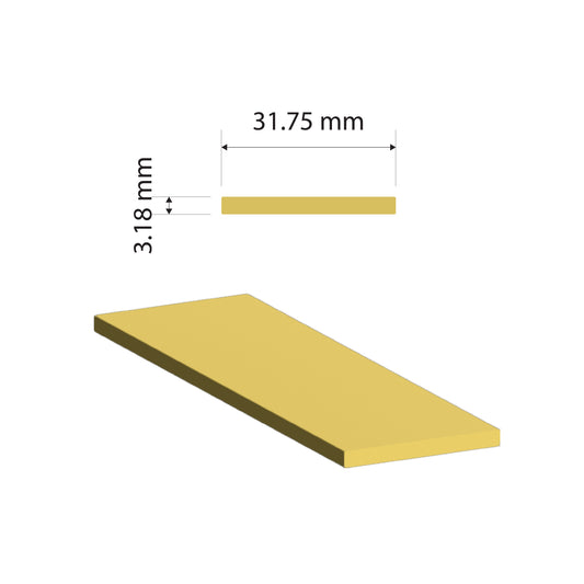 Brass Flat Bar 31.75mm x 3.18mm C380