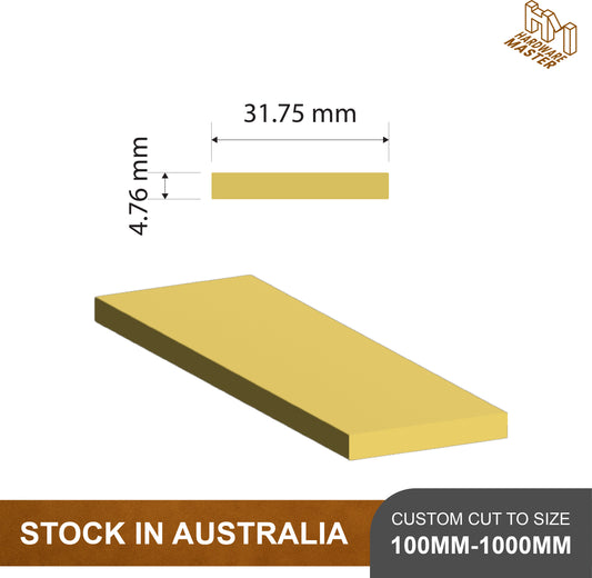 Brass Flat Bar | 31.75mm x 4.76mm | C380 | Custom Lengths Available