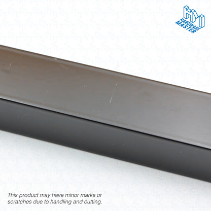 Black Aluminium U Channel | 28x25x1.5mm | 6063 T5 Alloy | Custom Length