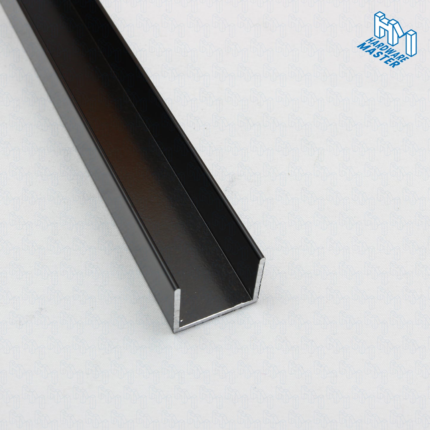Black Aluminium U Channel | 28x25x1.5mm | 6063 T5 Alloy | Custom Length