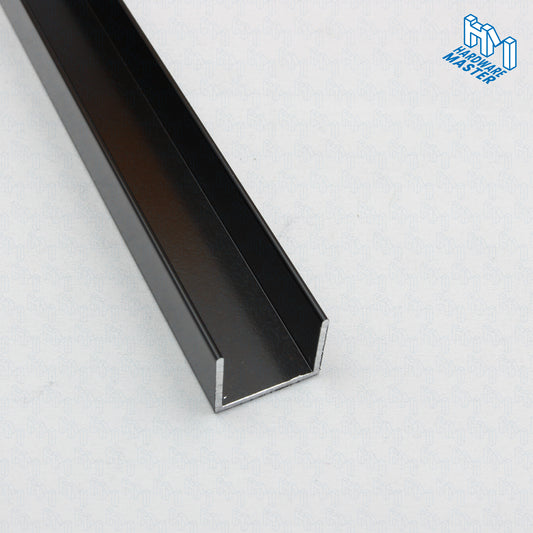 Black Aluminium U Channel | 28x25x1.5mm | 6063 T5 Alloy | Custom Length