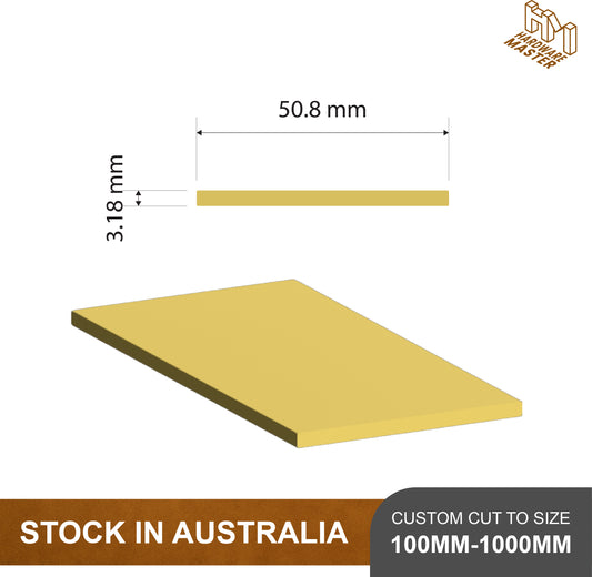 Brass Flat Bar | 50.8mm x 3.18mm | C380 | Custom Lengths Available