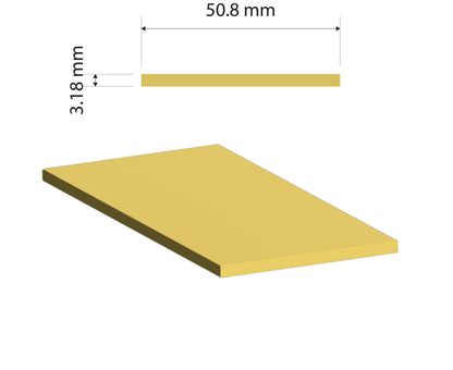 Brass Flat Bar 50.8mm x 3.18mm C380