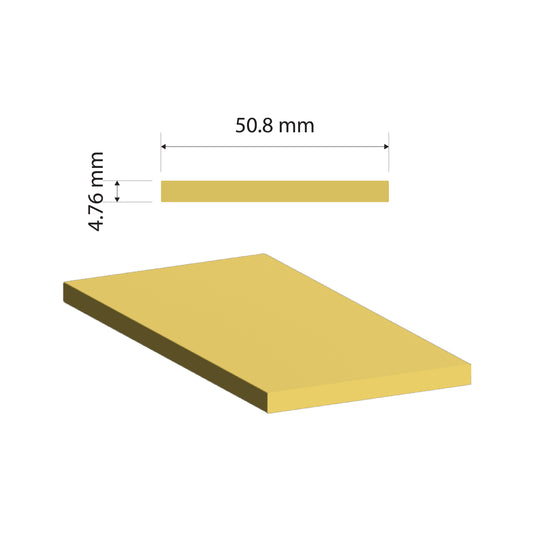 Brass Flat Bar 50.8mm x 4.76mm C380