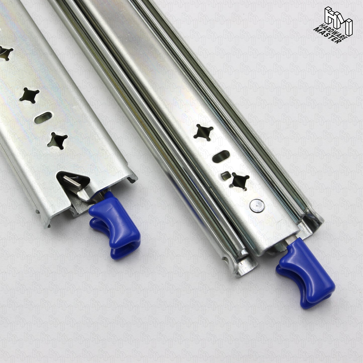 1 Pair | 800mm | 125kg Locking Drawer Slides | Full Extension Runners |  Medium Duty