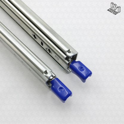 1 Pair | 800mm | 125kg Locking Drawer Slides | Full Extension Runners |  Medium Duty