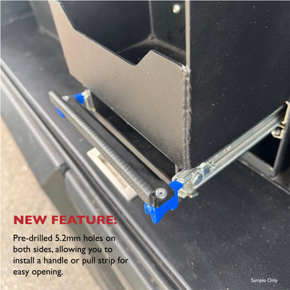 1 Pair | 800mm | 125kg Locking Drawer Slides | Full Extension Runners |  Medium Duty