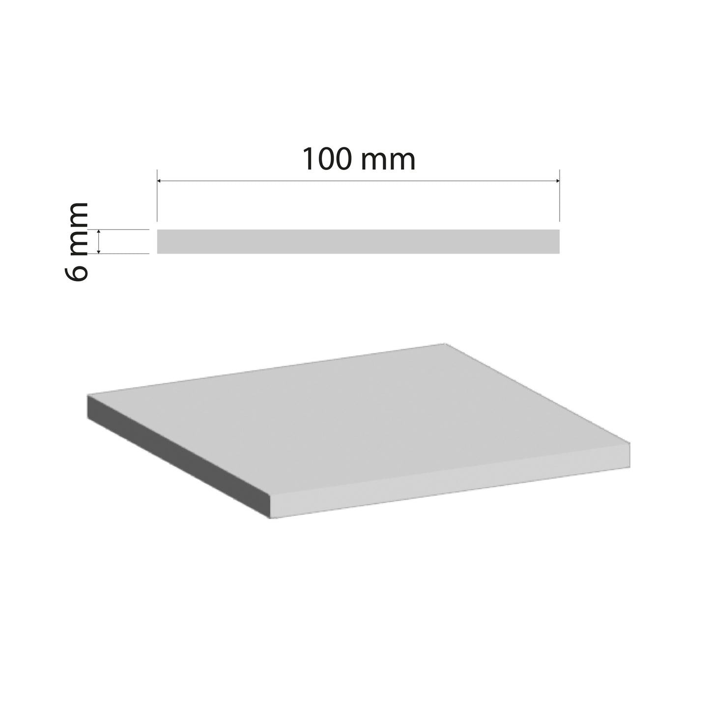 Aluminium Flat Bar | 100x6mm | 6060 T5 Alloy | Custom Length