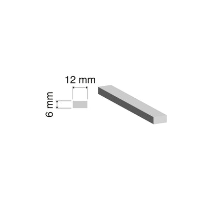 Aluminium Flat Bar | 12x6mm | 6060 T5 Alloy | Custom Length