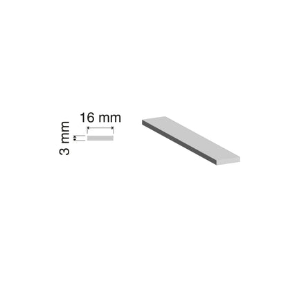 Aluminium Flat Bar | 16x3mm | 6063 T5 Alloy | Custom Length