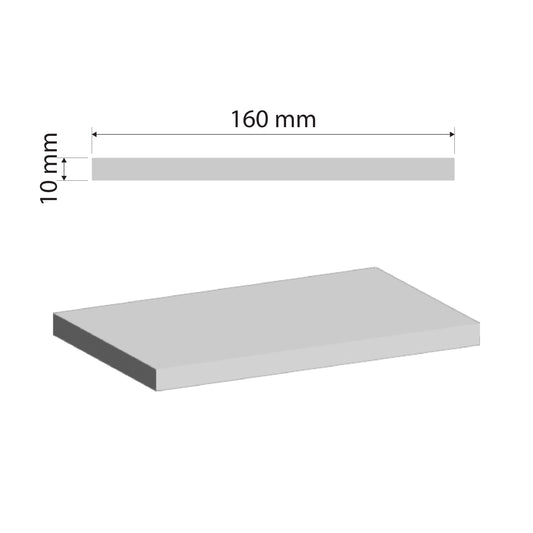 Aluminium Flat Bar | 160x10mm | 6063 T5 Alloy | Custom Length