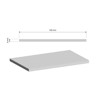 Aluminium Flat Bar | 160x6mm | 6060 T5 Alloy | Custom Length