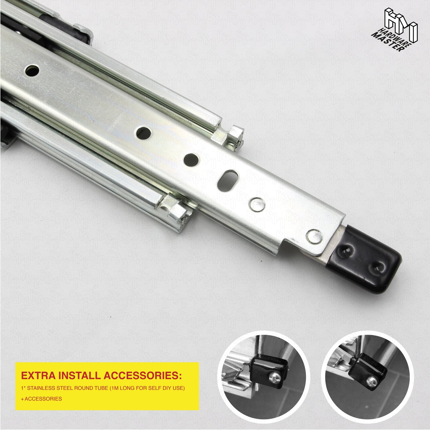 NEW | 227kg Locking Drawer Slides | One Pair | Heavy Duty | Full Extension Runners