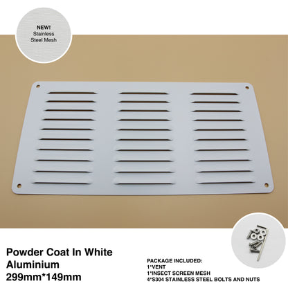 Louvered Vent Cover | Airflow Vent | Aluminium | RV Ventilation Grille Vent | (Multiple Sizes)